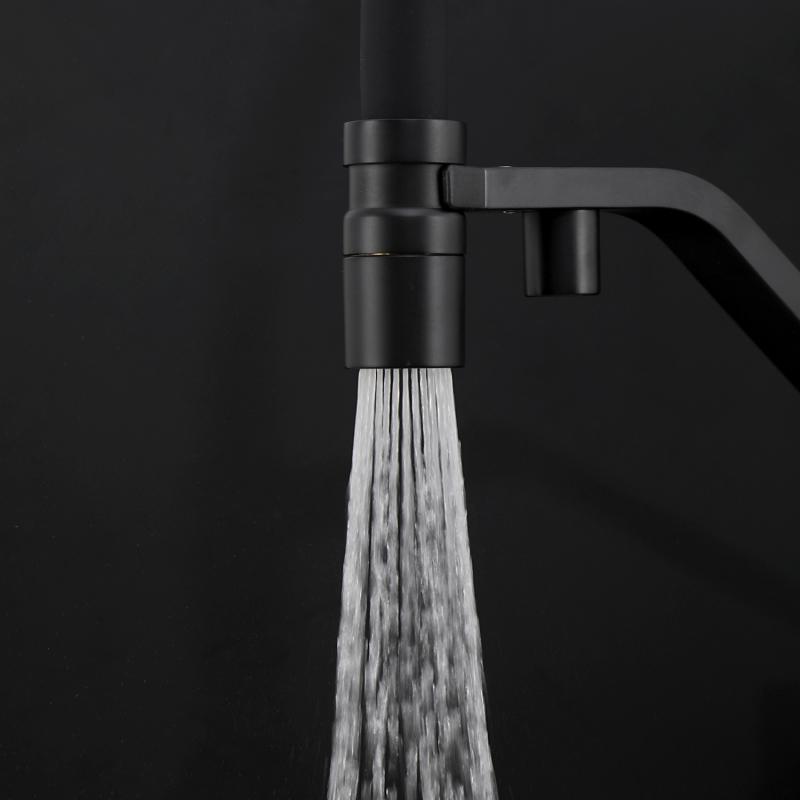 Смеситель для кухни под фильтр с гибким изливом Gappo G4395-66, чёрный — изображение 12