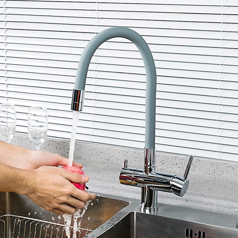 Смеситель для кухни под фильтр с гибким изливом Gappo G4398-30 — изображение 8