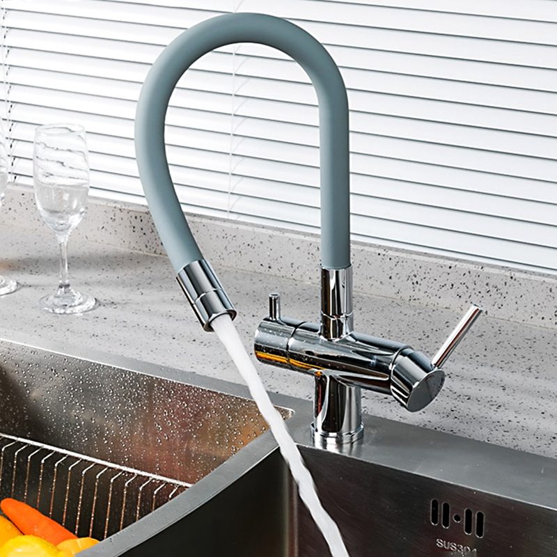 Смеситель для кухни под фильтр с гибким изливом Gappo G4398-30 — изображение 9