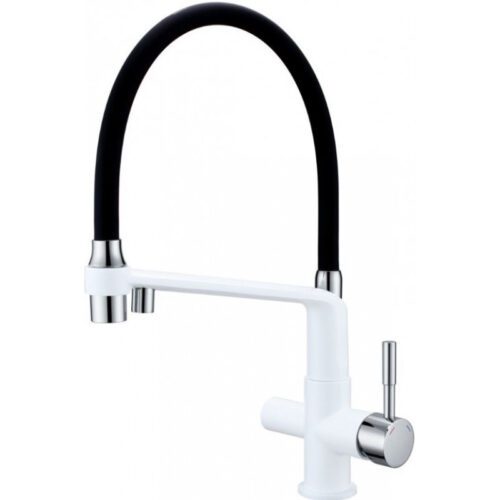 Смеситель для кухни с гибким изливом Gappo G4398-9, белый