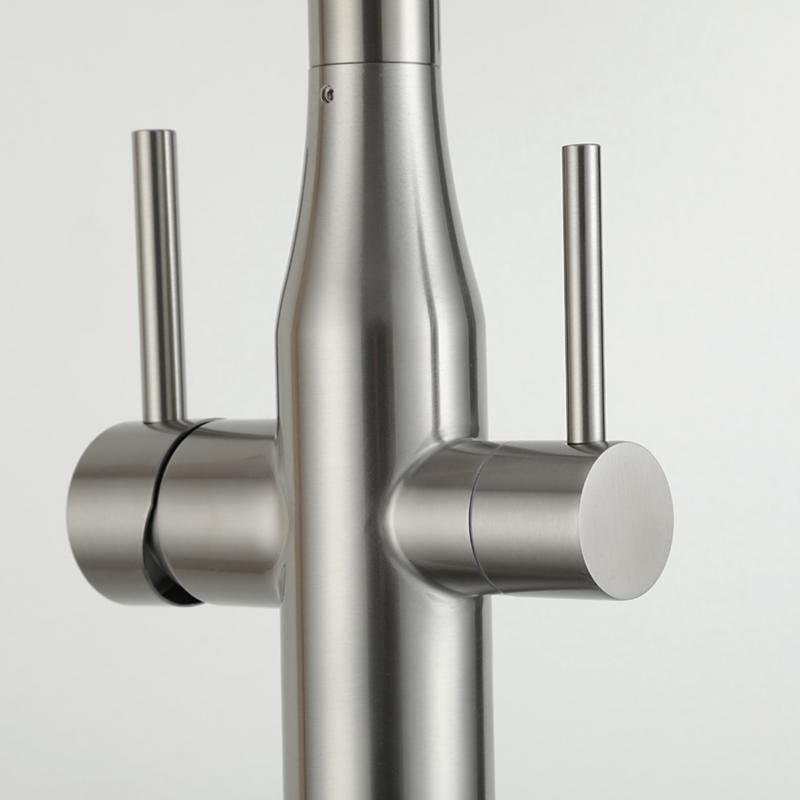 Смеситель для кухни под фильтр с гибким изливом Gappo G4399-65, сатин — изображение 7