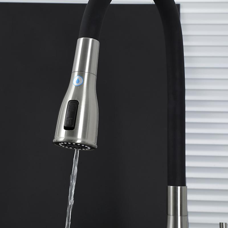 Смеситель для кухни под фильтр с гибким изливом Gappo G4399-65, сатин — изображение 11