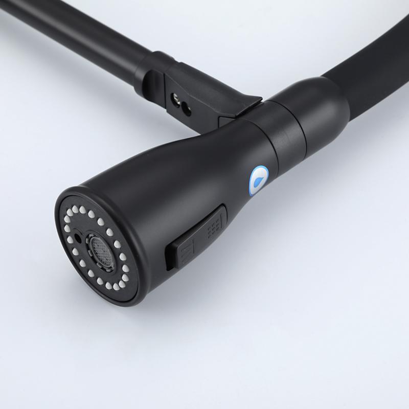 Смеситель для кухни под фильтр с гибким изливом Gappo G4399-76, чёрный — изображение 4