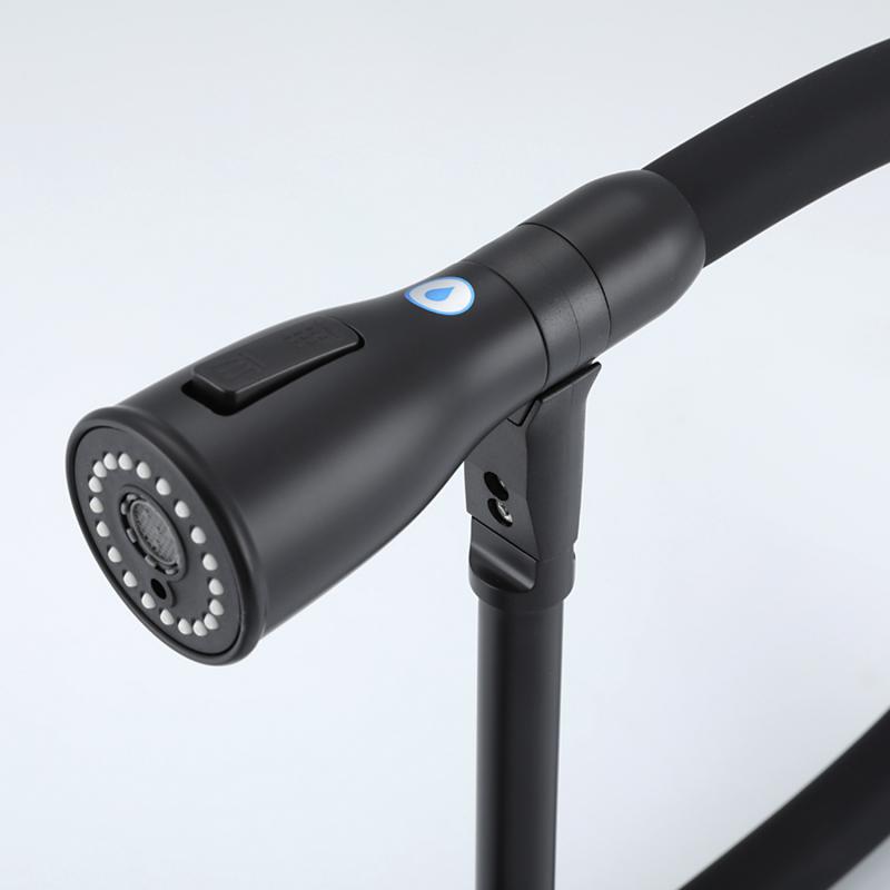 Смеситель для кухни под фильтр с гибким изливом Gappo G4399-76, чёрный — изображение 5