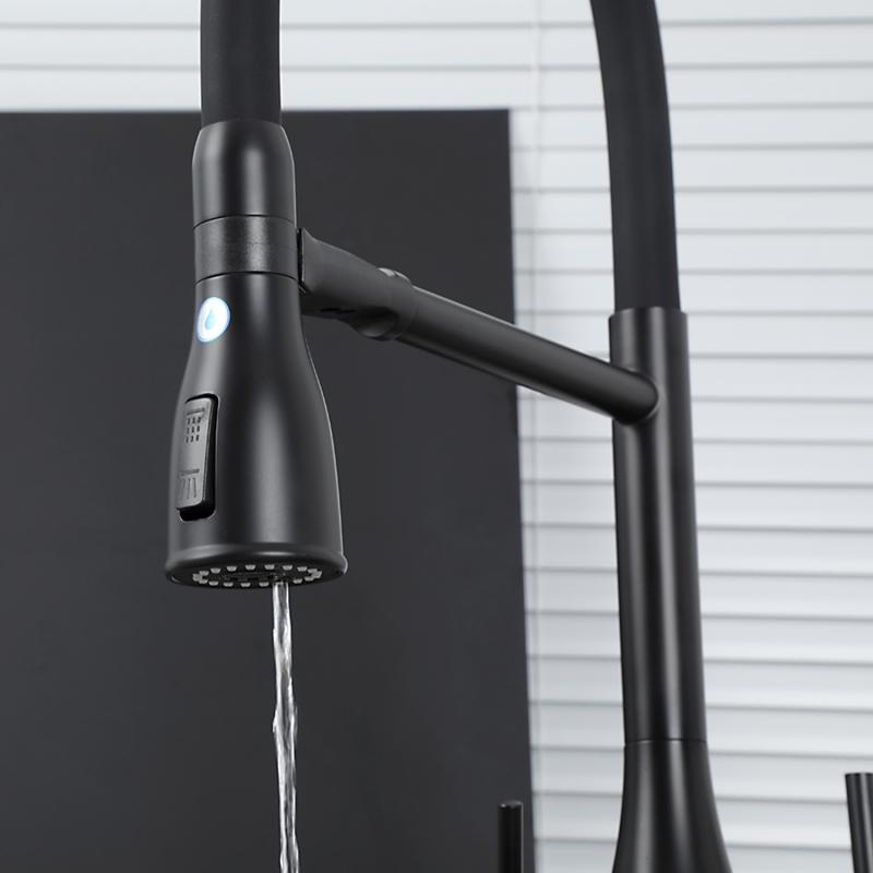 Смеситель для кухни под фильтр с гибким изливом Gappo G4399-76, чёрный — изображение 10