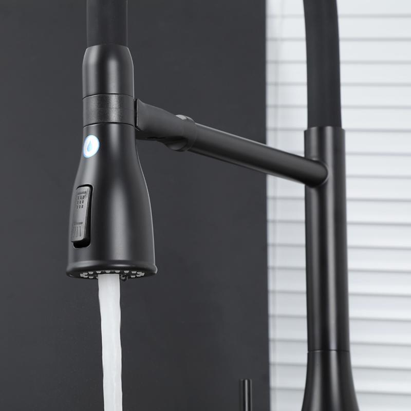 Смеситель для кухни под фильтр с гибким изливом Gappo G4399-76, чёрный — изображение 12