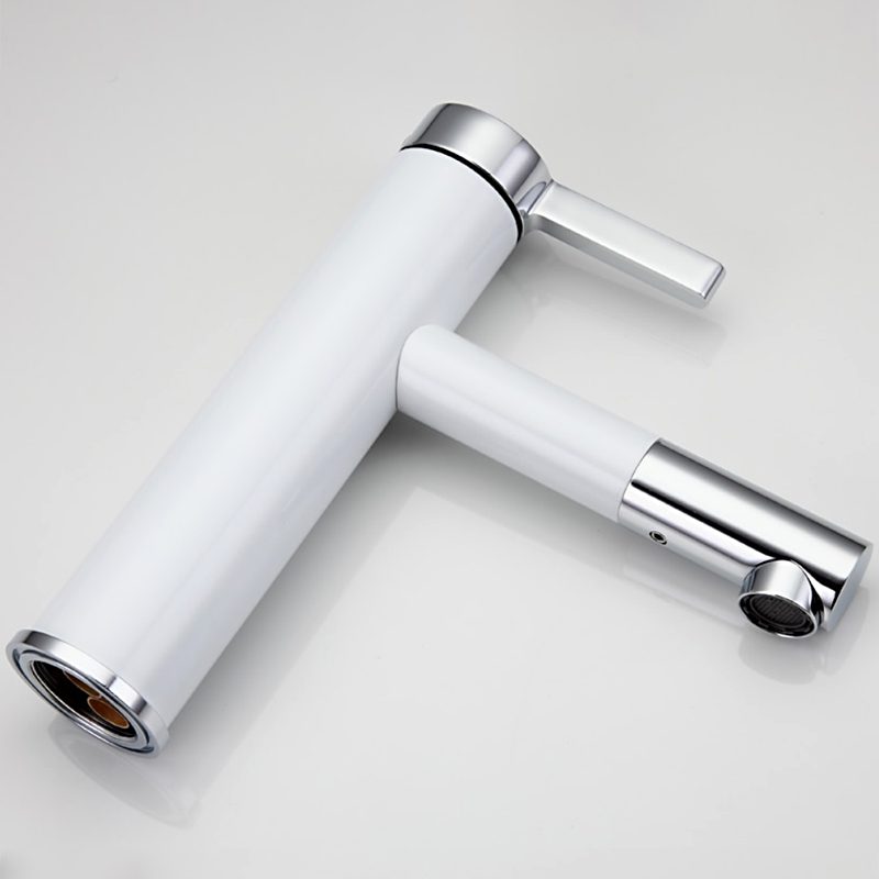 Смеситель для умывальника Frap F1052-14, белый/хром — изображение 3