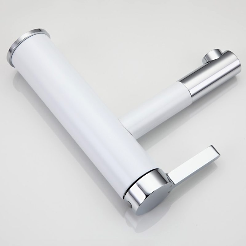 Смеситель для умывальника Frap F1052-14, белый/хром — изображение 4