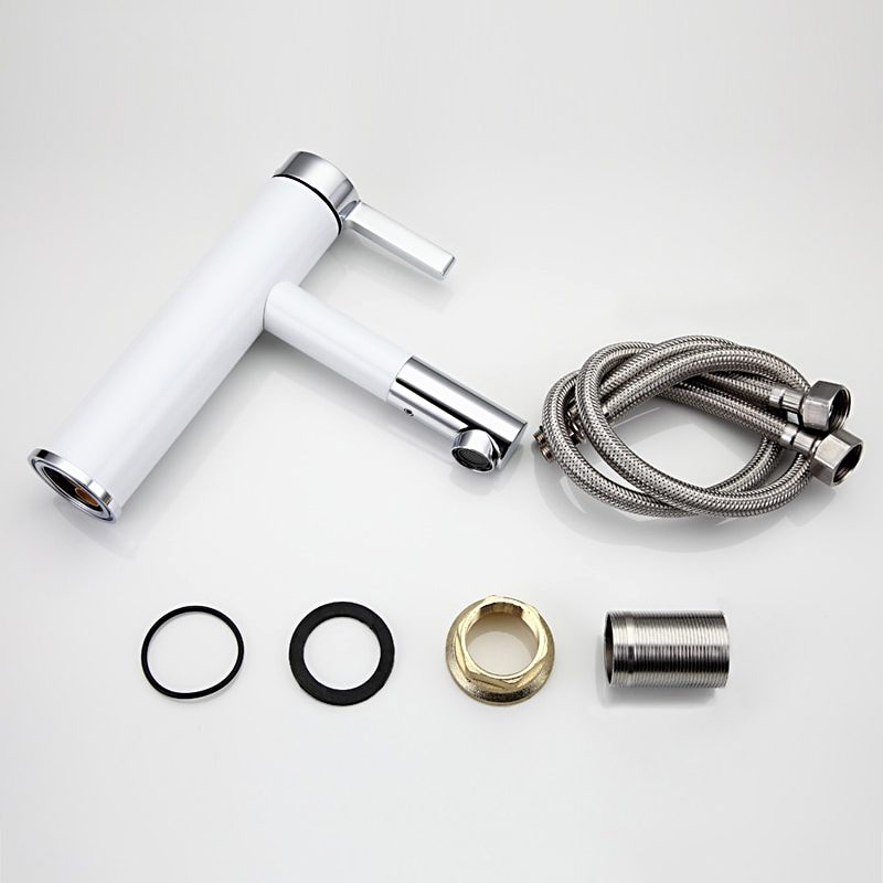 Смеситель для умывальника Frap F1052-14, белый/хром — изображение 10