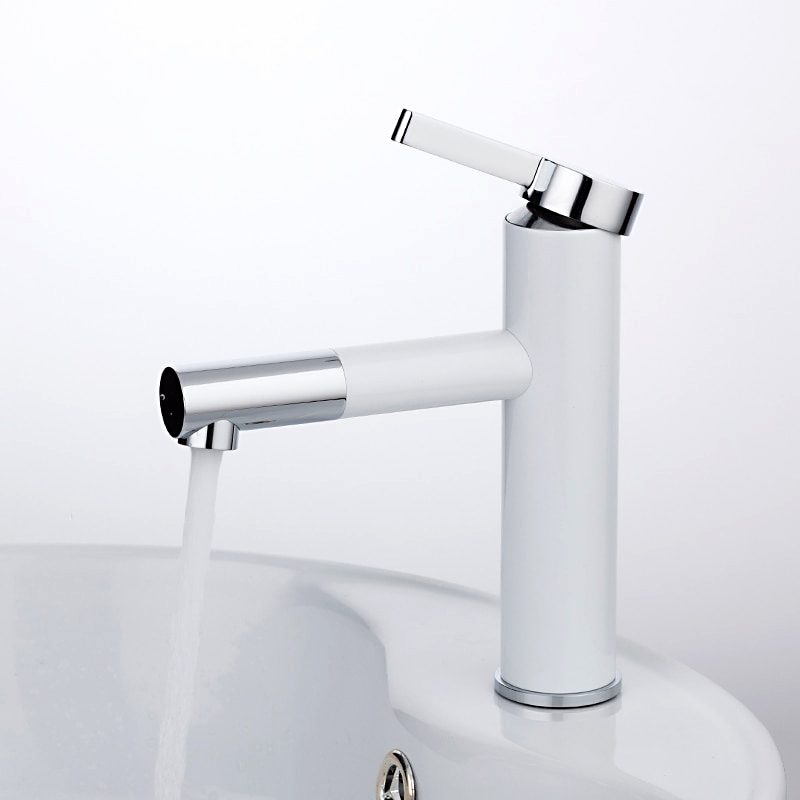 Смеситель для умывальника Frap F1052-14, белый/хром — изображение 12