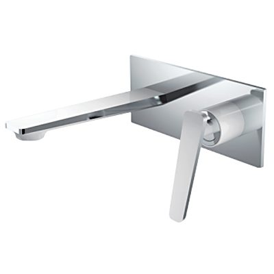 Смеситель скрытого монтажа для умывальника Frap F1058-22, белый/хром