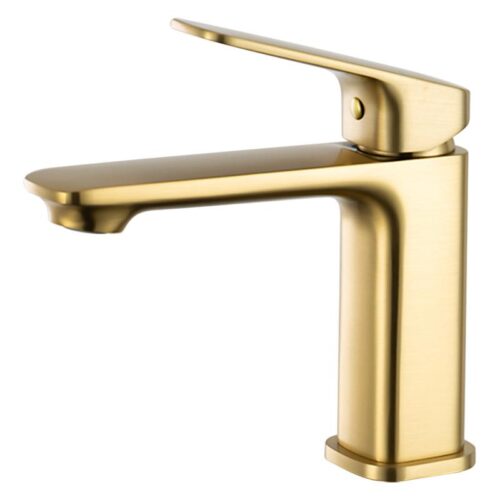 Смеситель для умывальника Gappo G1028-3, золотой сатин