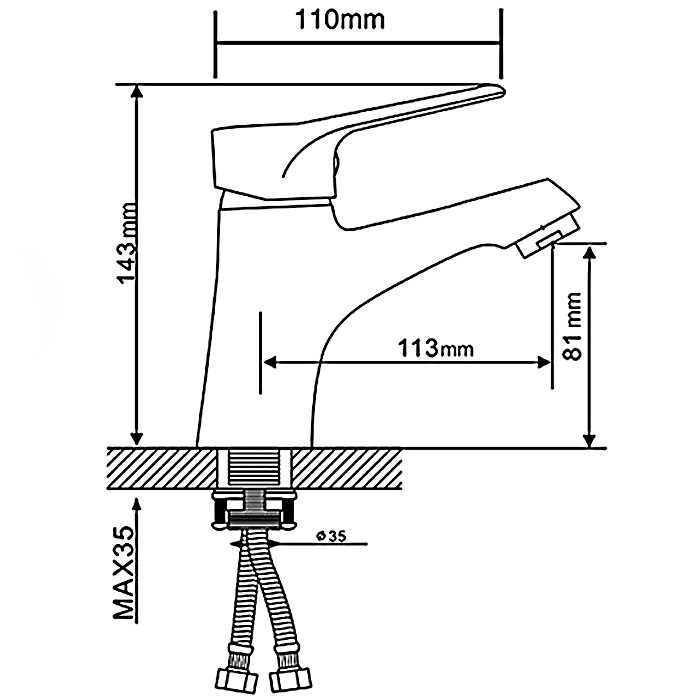 Смеситель для умывальника Gappo G1036 — изображение 2