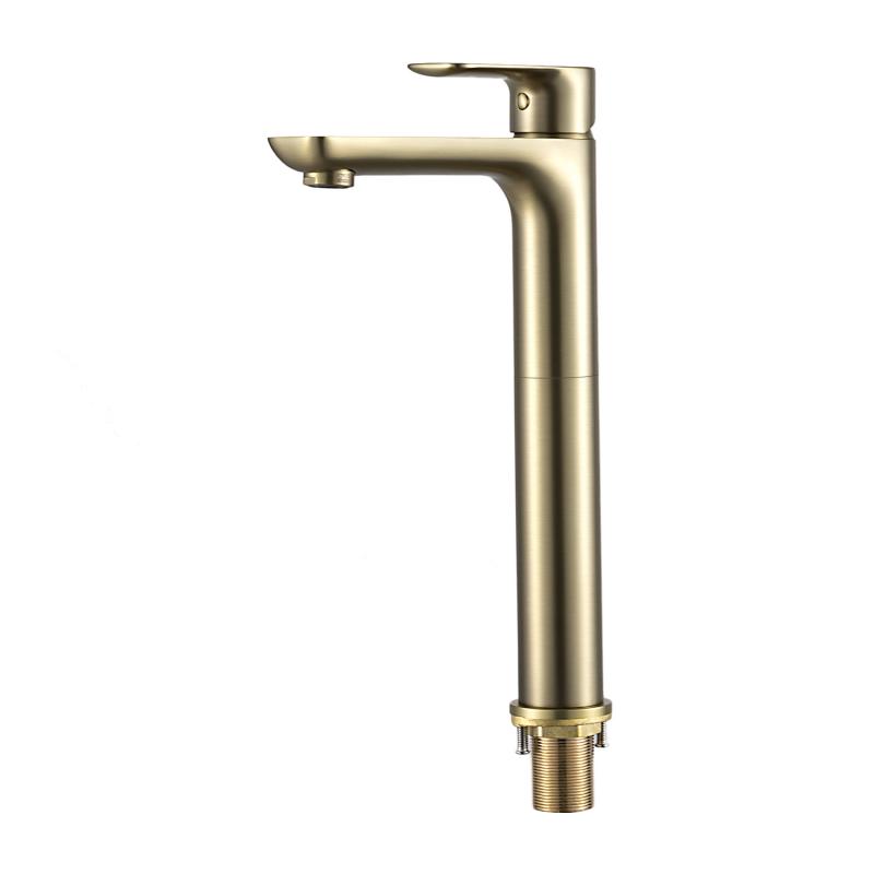 Смеситель для умывальника Gappo G1048-32, золотой сатин — изображение 3