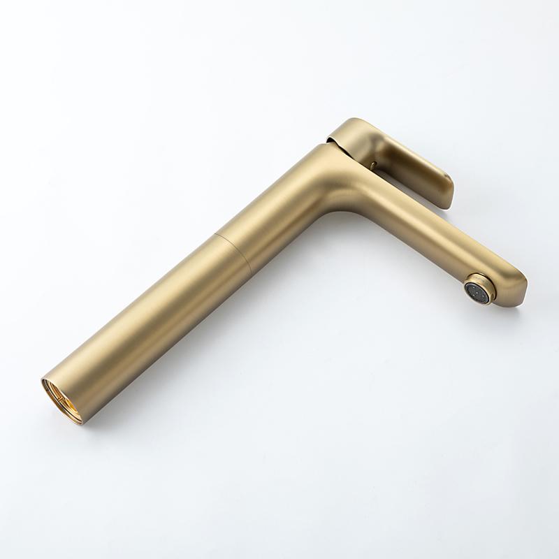 Смеситель для умывальника Gappo G1048-32, золотой сатин — изображение 7