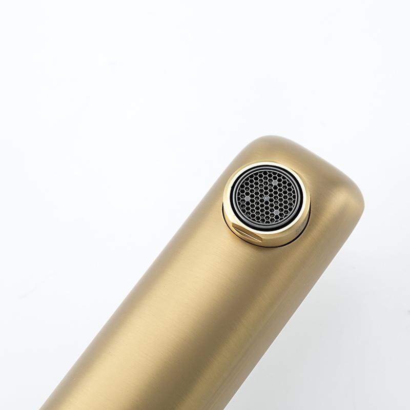 Смеситель для умывальника Gappo G1048-32, золотой сатин — изображение 8