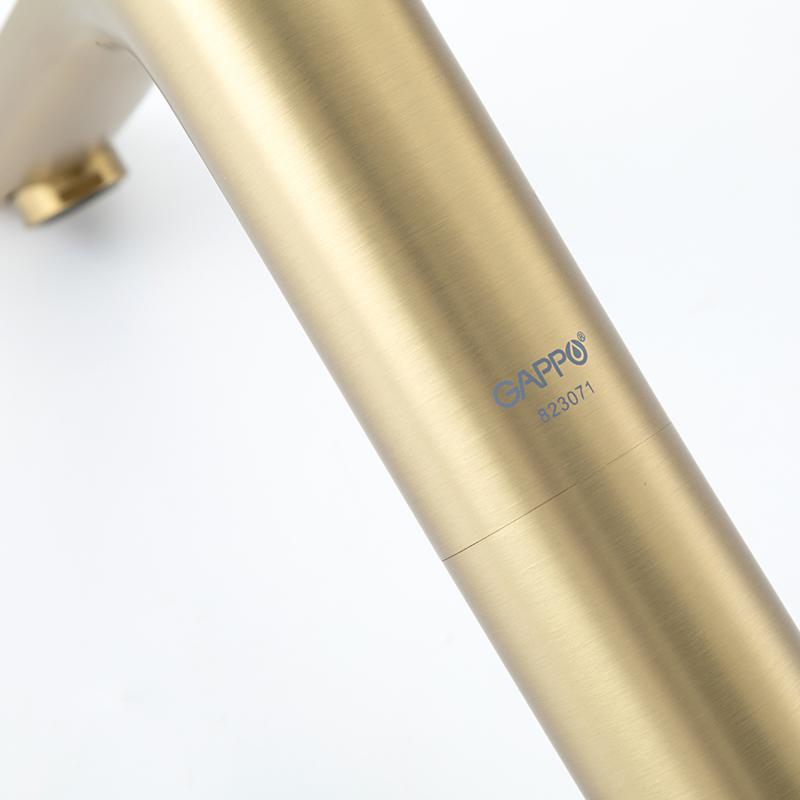 Смеситель для умывальника Gappo G1048-32, золотой сатин — изображение 11