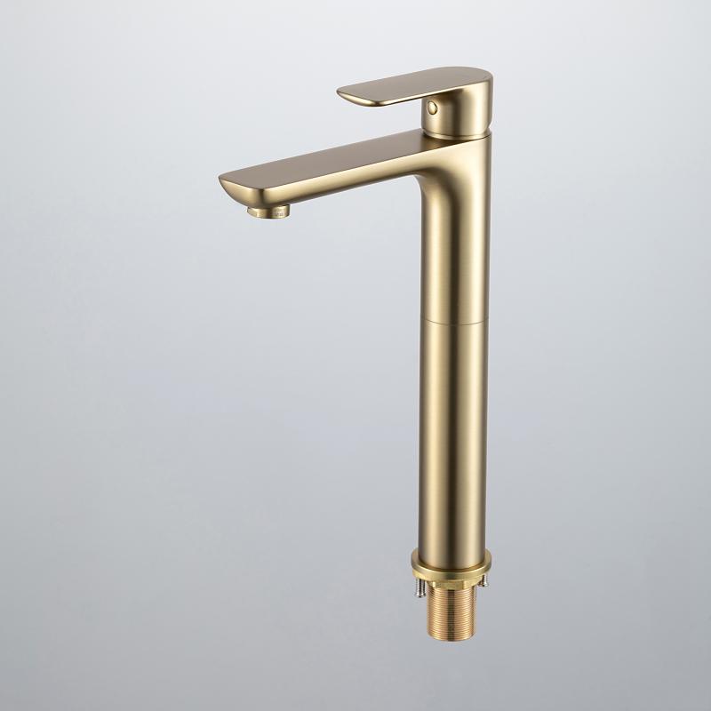 Смеситель для умывальника Gappo G1048-32, золотой сатин — изображение 12