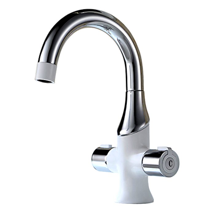 Смеситель для умывальника Gappo G1049, белый/хром