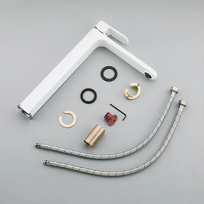 Смеситель для умывальника Gappo G1083-82, белый/хром — изображение 7