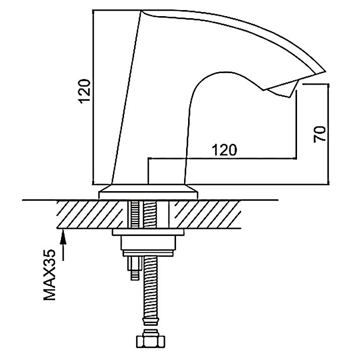 Сенсорный смеситель для умывальника Gappo G518 — изображение 2