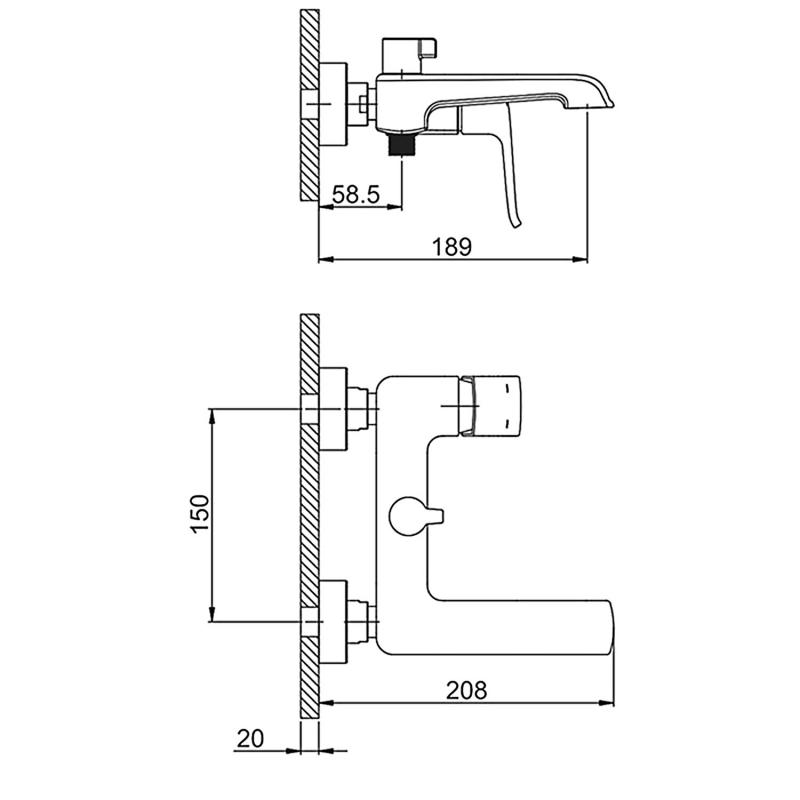 Смеситель для ванны Gappo G3250-8 — изображение 2