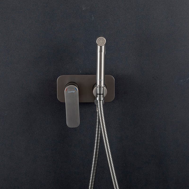 Смеситель скрытого монтажа для гигиенического душа Gappo G7248-92, оружейная сталь — изображение 3