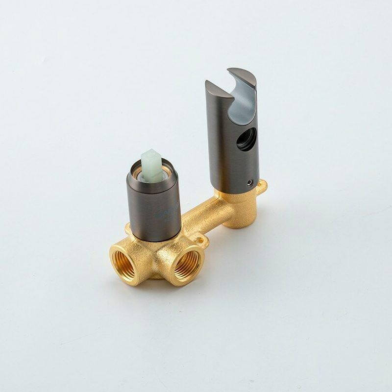 Смеситель скрытого монтажа для гигиенического душа Gappo G7248-92, оружейная сталь — изображение 6