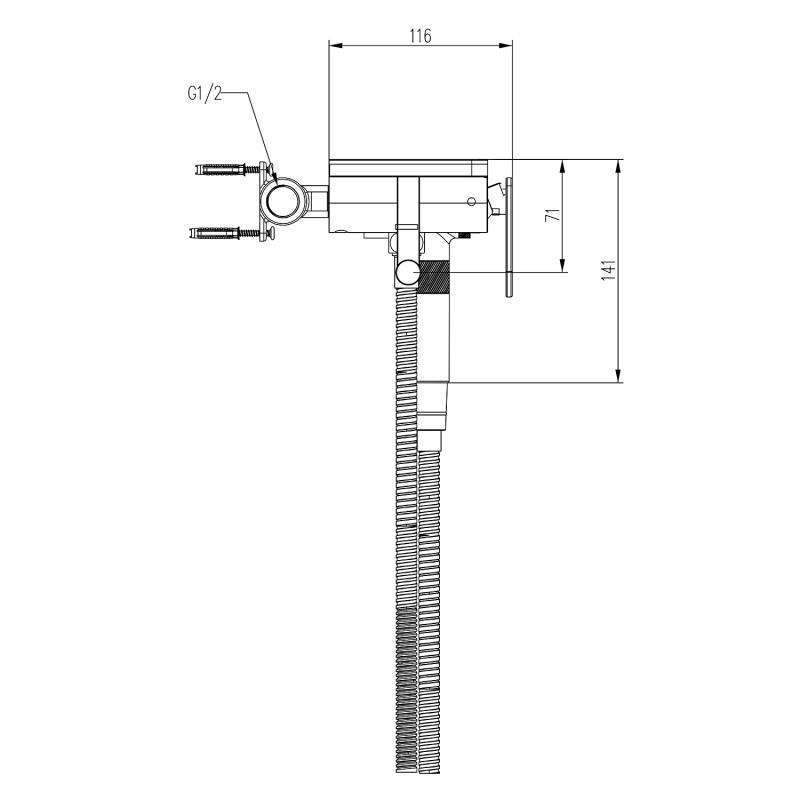 Смеситель скрытого монтажа для гигиенического душа Gappo G7295-10 — изображение 2