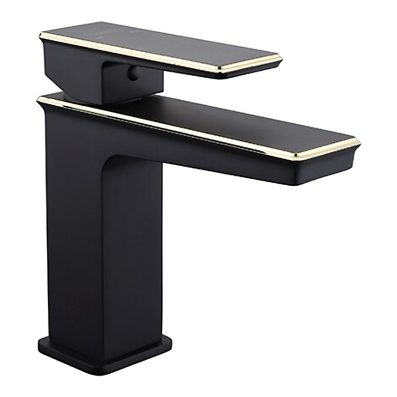 Смеситель для умывальника Faop A1006-6, чёрный/золото