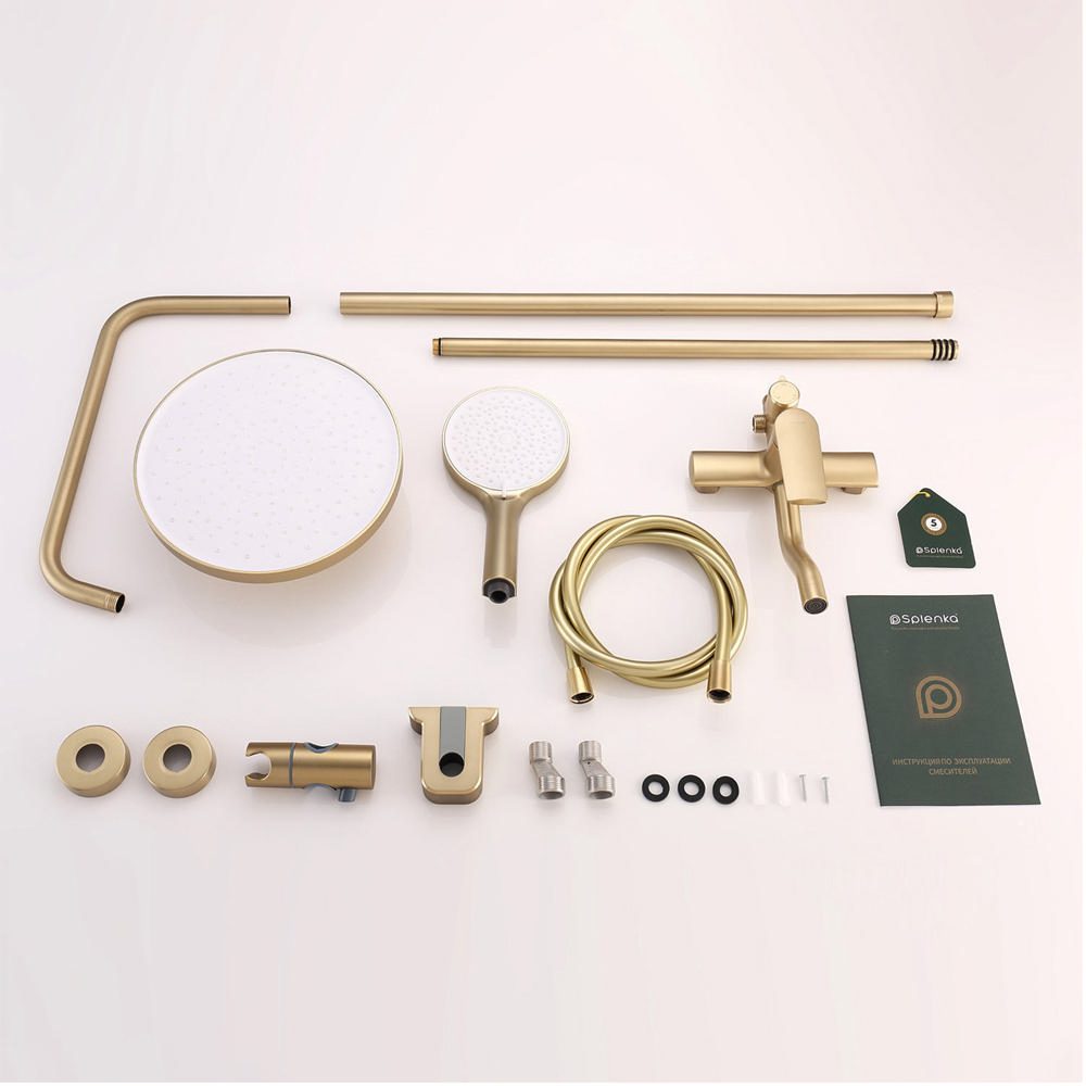 Душевая система Splenka S50.24.03, золотой сатин — изображение 8