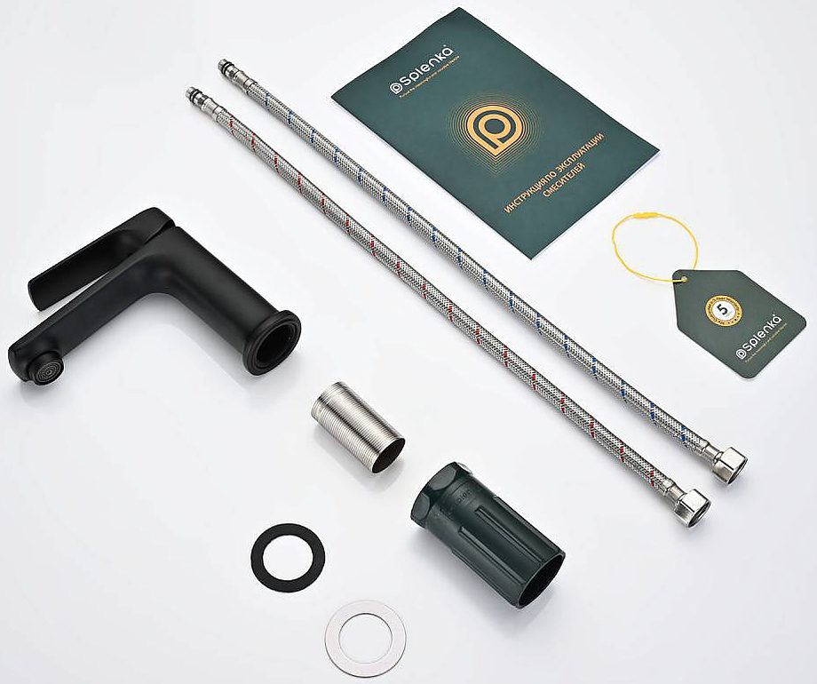 Смеситель для умывальника Splenka S30.10.06, чёрный — изображение 10