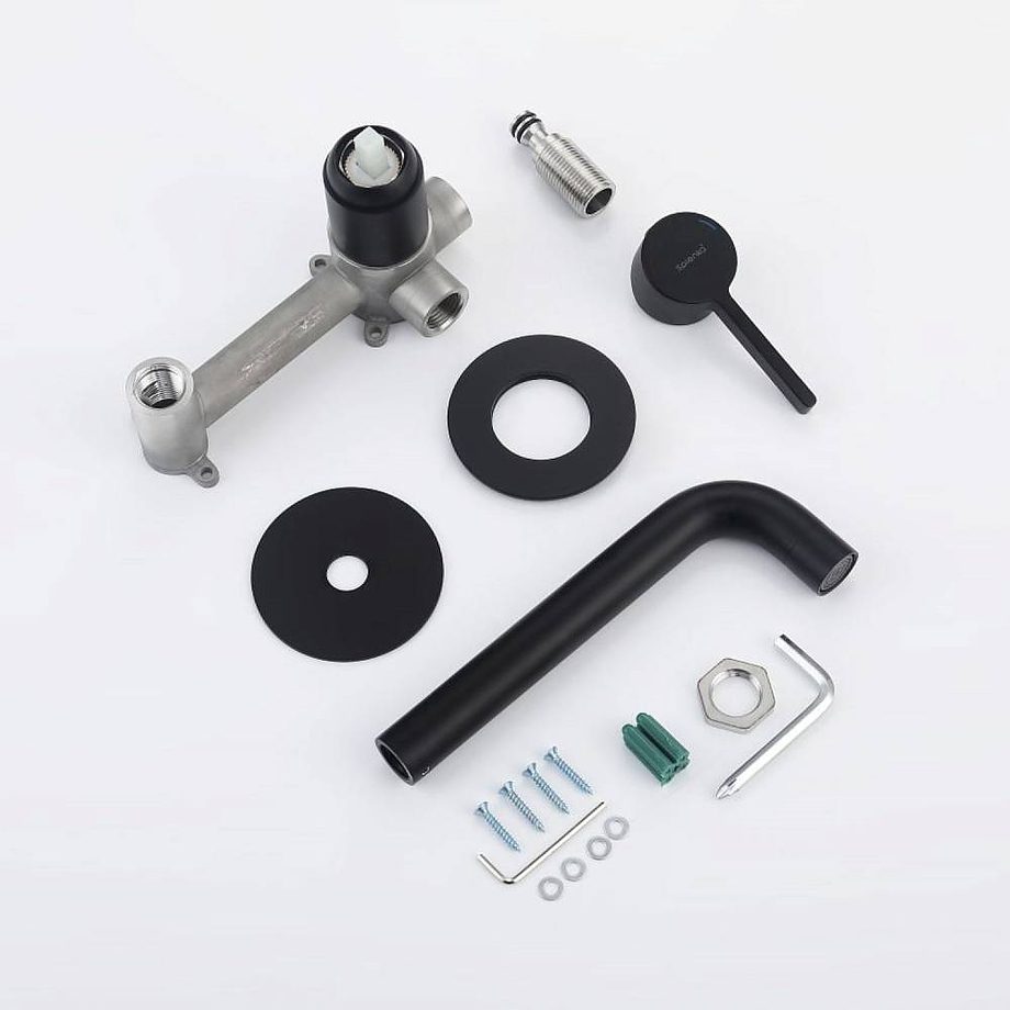 Смеситель скрытого монтажа для умывальника Splenka S221.11.06, чёрный — изображение 10