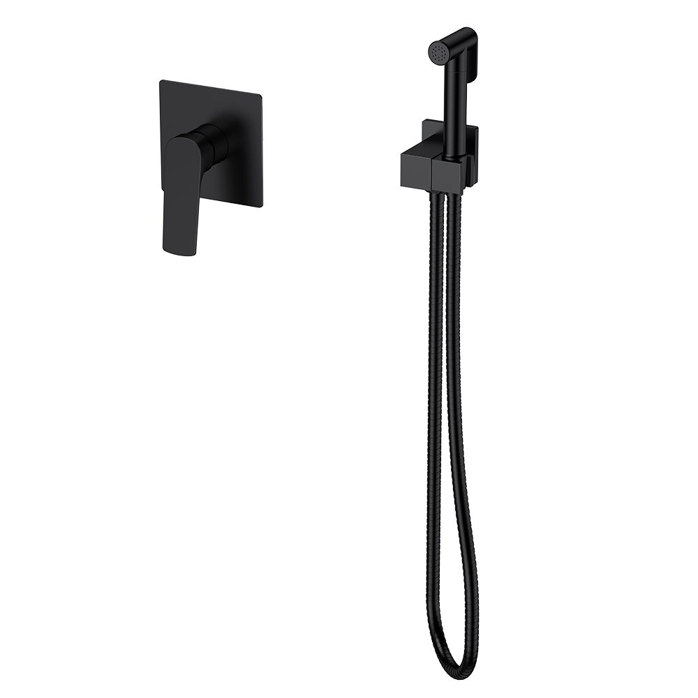 Смеситель скрытого монтажа для гигиенического душа Splenka S30.53.06, чёрный