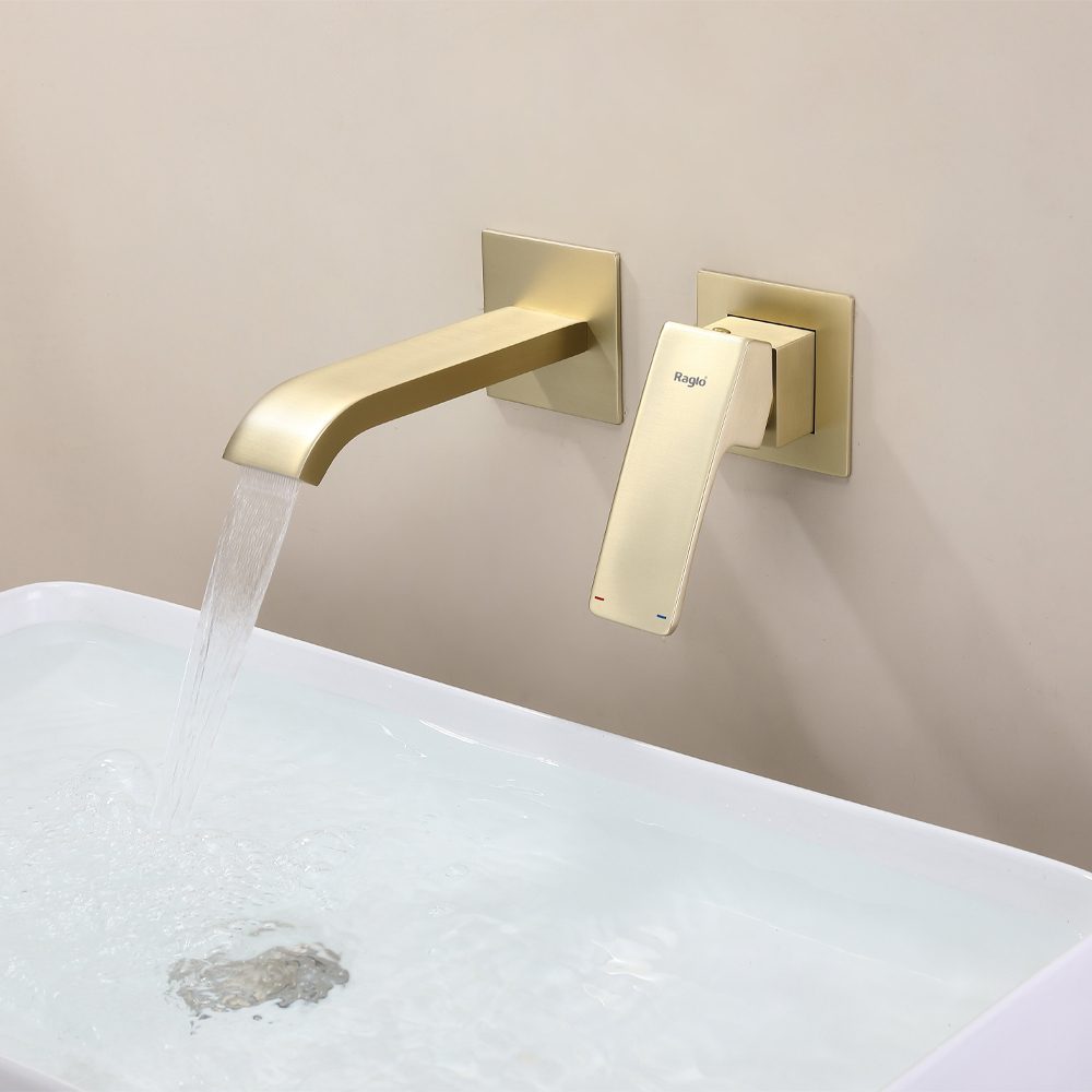 Смеситель скрытого монтажа для умывальника Raglo R02.11.03, золотой сатин — изображение 5