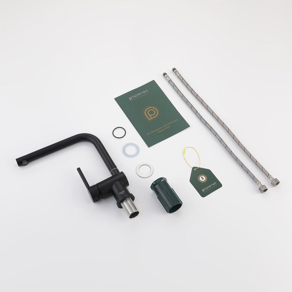 Смеситель для кухни Splenka S205.40.06, чёрный — изображение 7