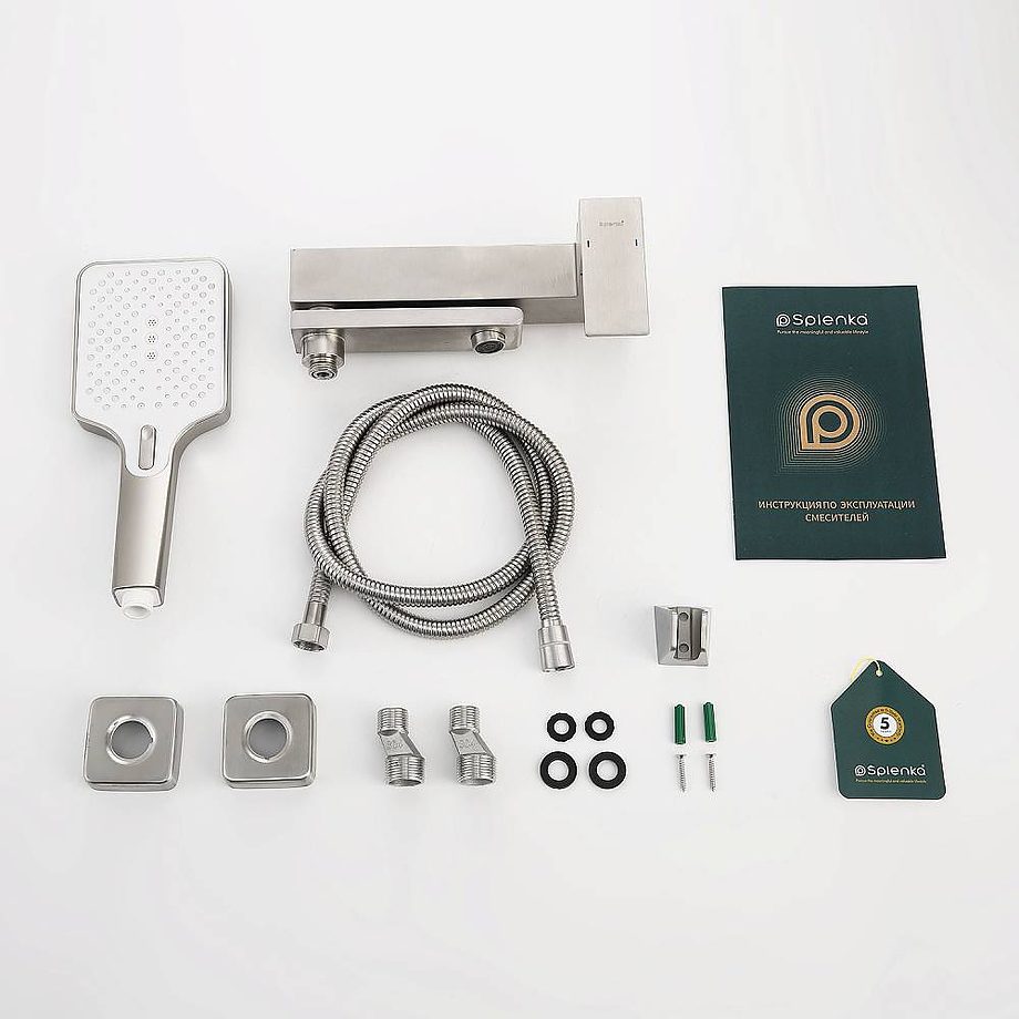 Смеситель для ванны Splenka S224.30.05, сатин — изображение 8