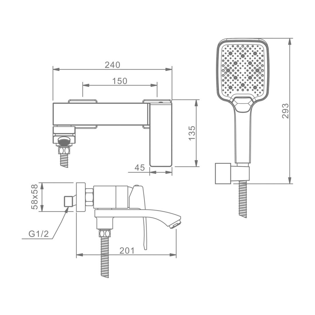 Смеситель для ванны Raglo R01.30 — изображение 10