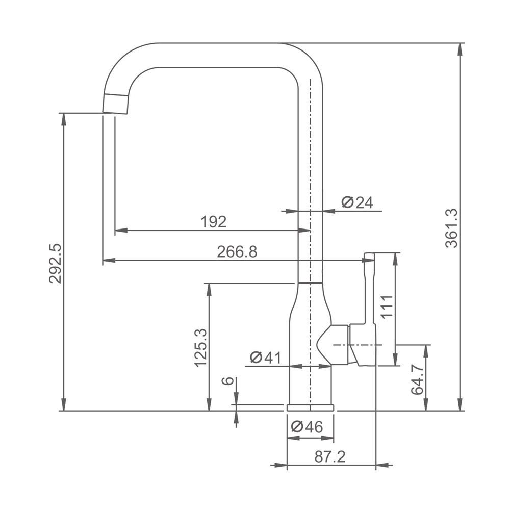 Смеситель для кухни Splenka S206.40.09, графит — изображение 9