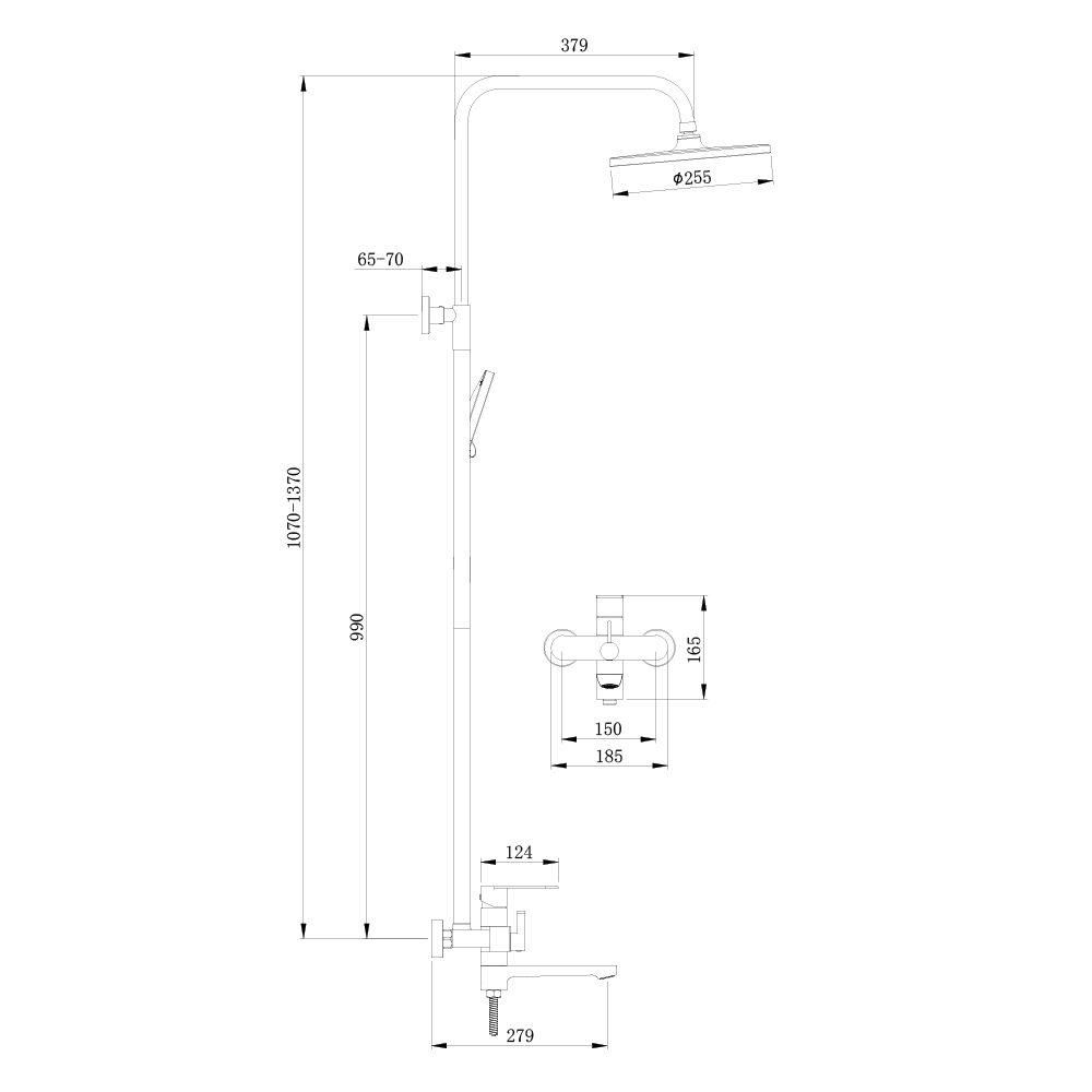 Душевая система Splenka S222.24.05, сатин — изображение 2