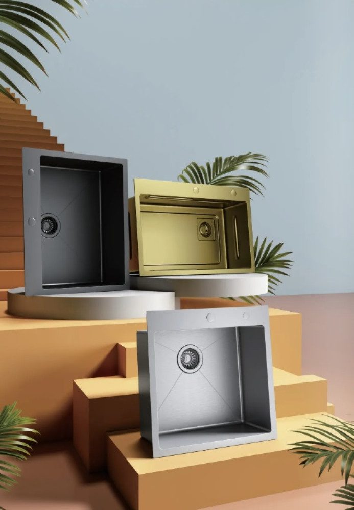 Кухонная мойка Raglo R700.5050.03, золотой сатин — изображение 4