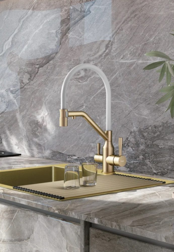 Кухонная мойка Raglo R700.5050.03, золотой сатин — изображение 5