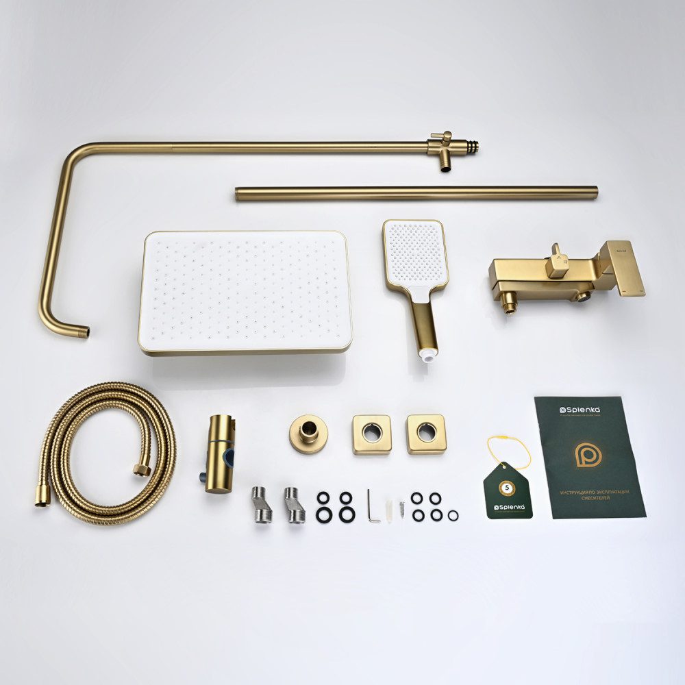 Душевая система Splenka S01.24.03, золотой сатин — изображение 9