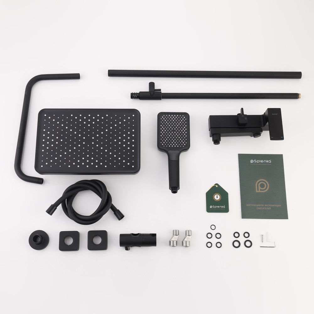 Душевая система Splenka S01.24.06, чёрный — изображение 9