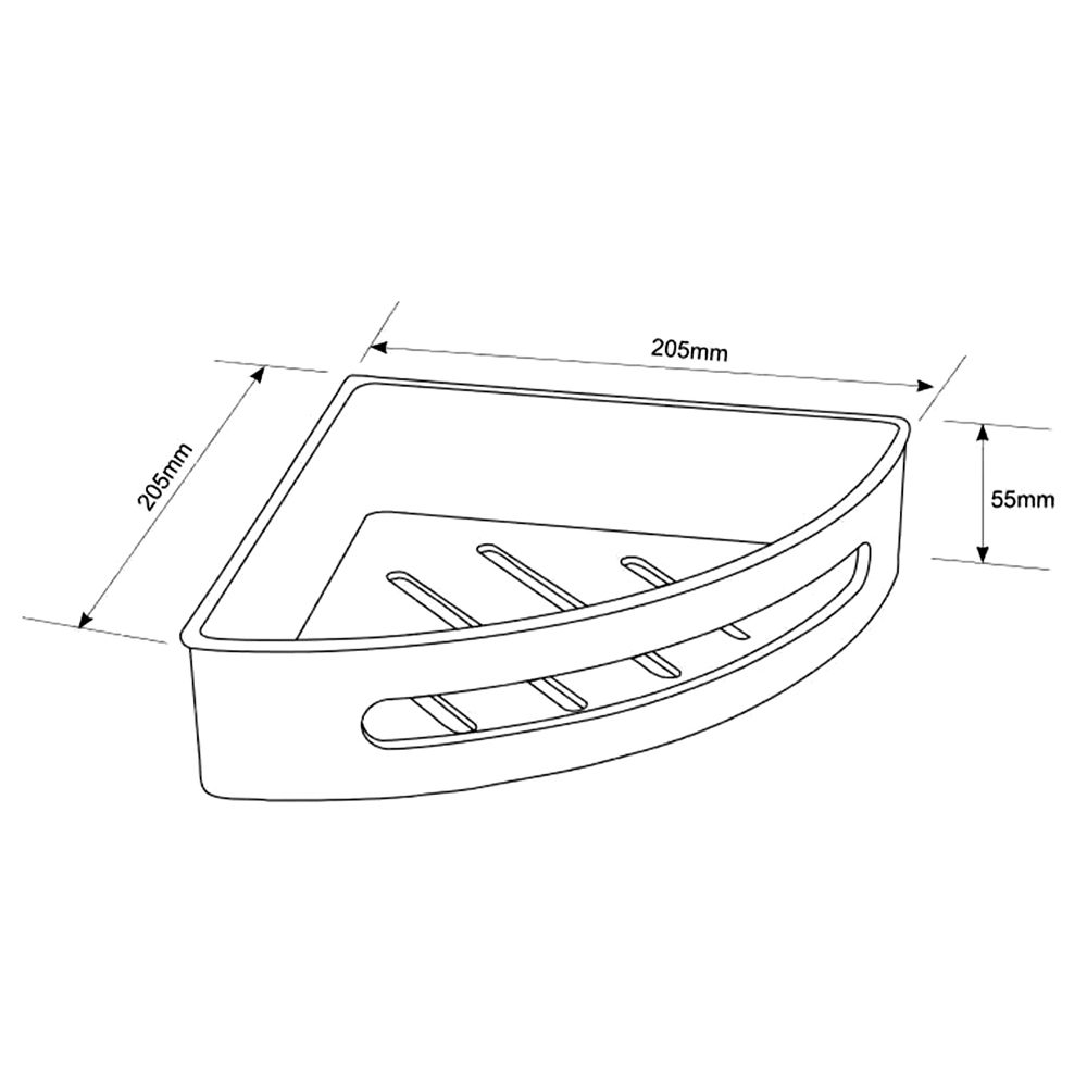 Полка в ванную комнату Raglo R340.01, угловая — изображение 2
