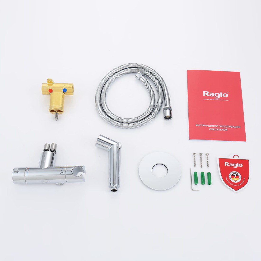 Смеситель скрытого монтажа для гигиенического душа с термостатом Raglo R23.56 — изображение 9