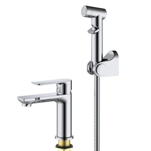 Смеситель для умывальника с гигиеническим душем Splenka S05.12