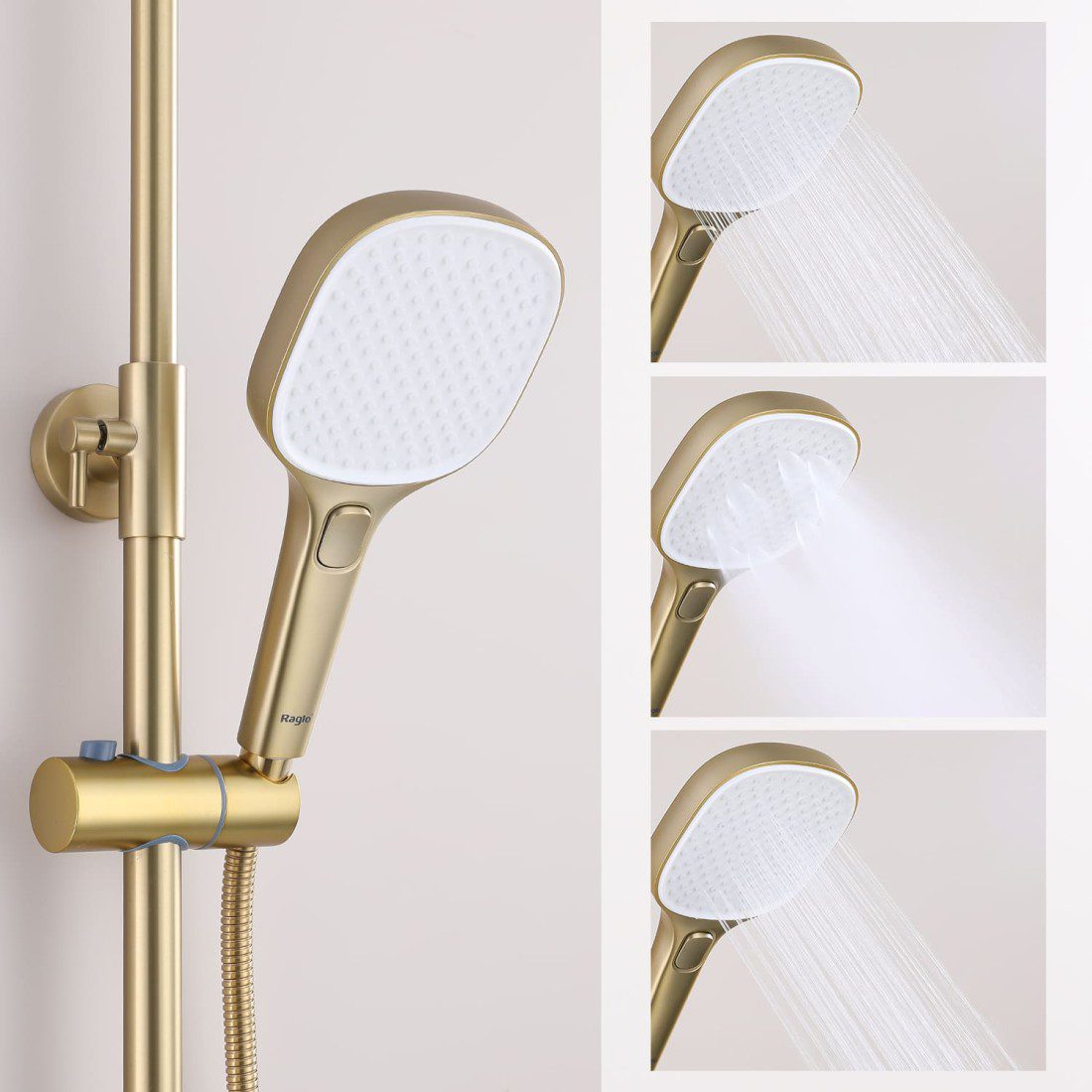 Душевая система Raglo R30.24.03, золотой сатин — изображение 4