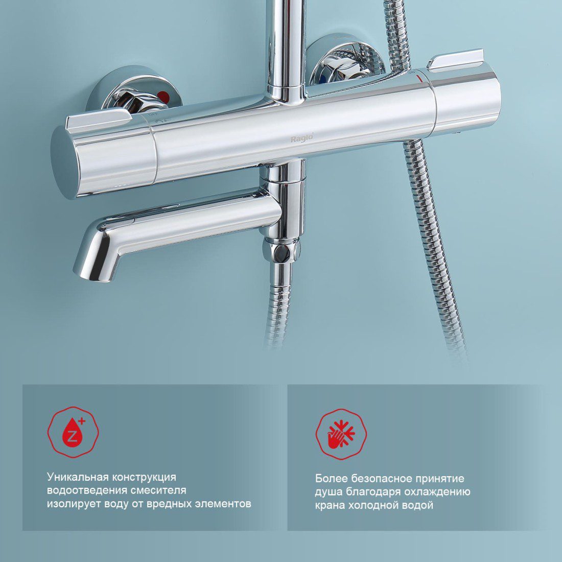 Душевая система с термостатическим смесителем Raglo R20.26 — изображение 13