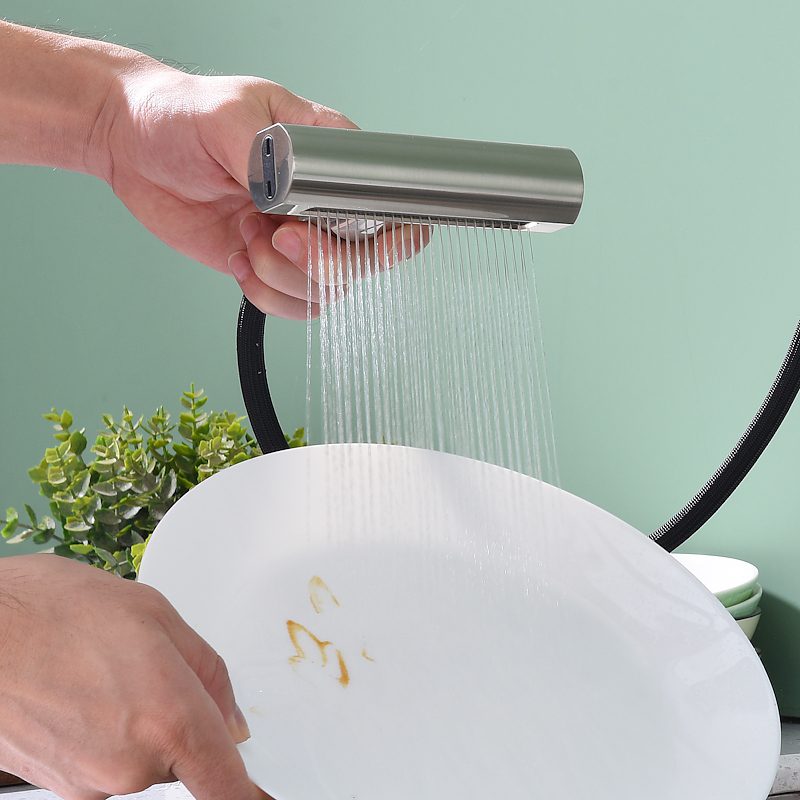 Смеситель для кухни с выдвижным изливом Splenka S206.49.05, сатин — изображение 8